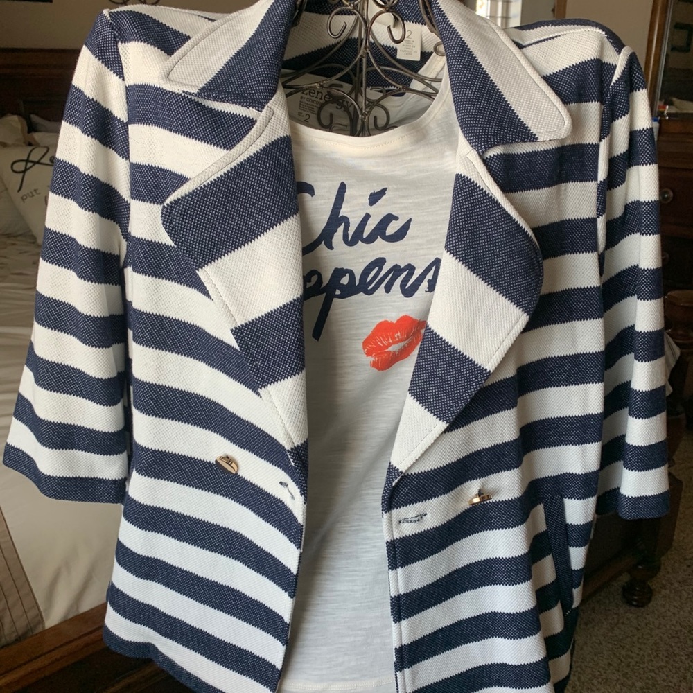 Blazer and shirt set.